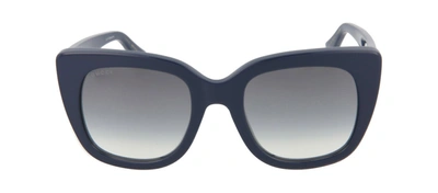 Shop Gucci Gg0163s-30001723008 Cat Eye Sunglasses In Grey