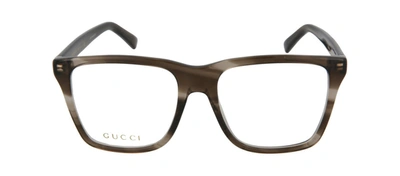 Shop Gucci Gg0452o-30006486003 Square/rectangle Eyeglasses In Clear