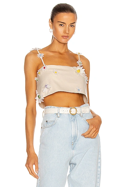 Shop Rosie Assoulin Easy Bandeau Top In Sand