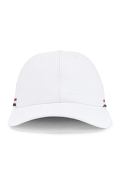 Shop Thom Browne Baseball Cap In White