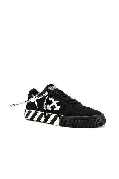 Shop Off-white Low Vulcanized Canvas Sneaker In Black & White