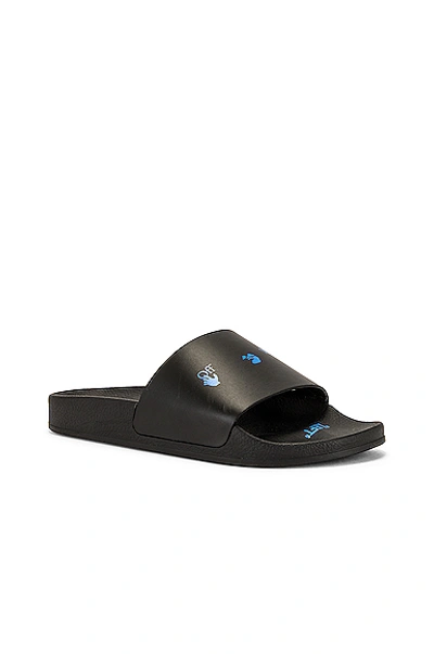 Shop Off-white Logo Slide In Blue