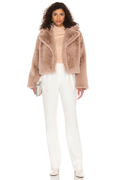 Shop Bb Dakota Big Time Plush Faux Fur Jacket In Light Taupe