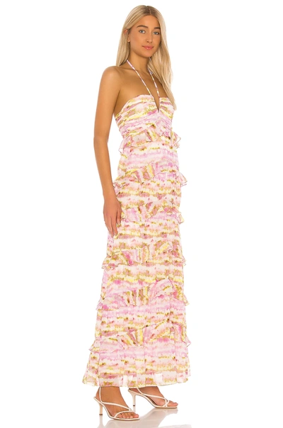 Shop Tularosa Henley Dress In Orchid Multi Tie Dye