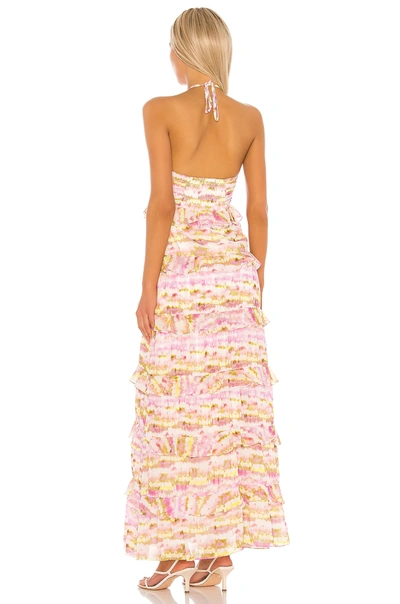 Shop Tularosa Henley Dress In Orchid Multi Tie Dye