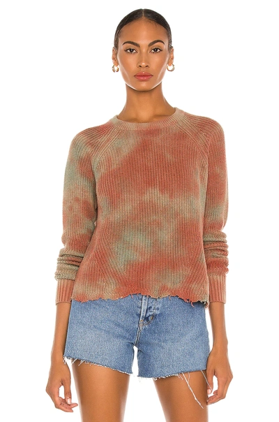 Shop Autumn Cashmere Blotched Scallop Shaker Sweater In Multi