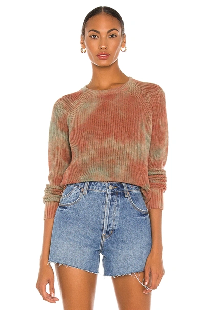 Shop Autumn Cashmere Blotched Scallop Shaker Sweater In Multi