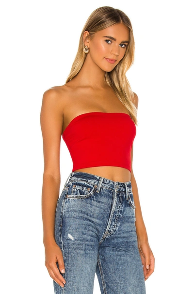 Susana Monaco Essential Crop Tube Top In Perfect Red