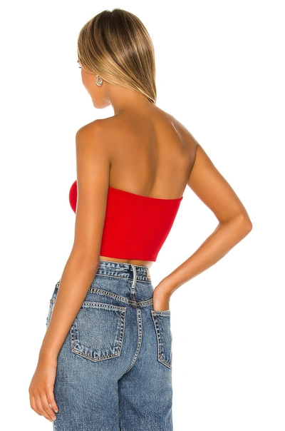 Susana Monaco Essential Crop Tube Top In Perfect Red
