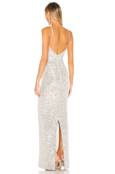 Nookie Lovers Nothings Sequin Gown In Silver