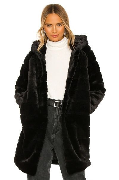 Shop Apparis Celina Faux Fur Jacket In Noir
