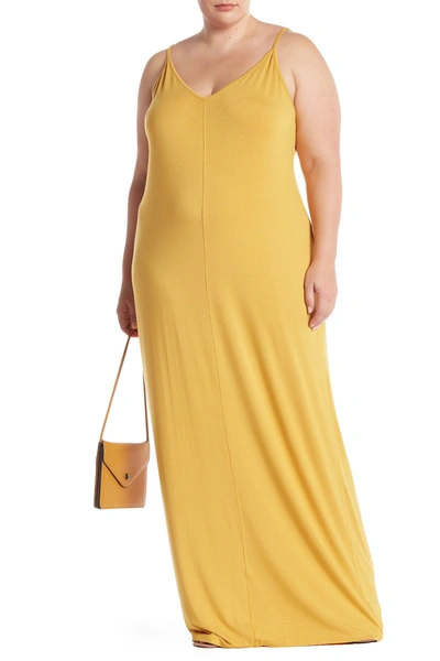 Shop Abound V-neck Sleeveless Maxi Dress In Yellow Sulphur