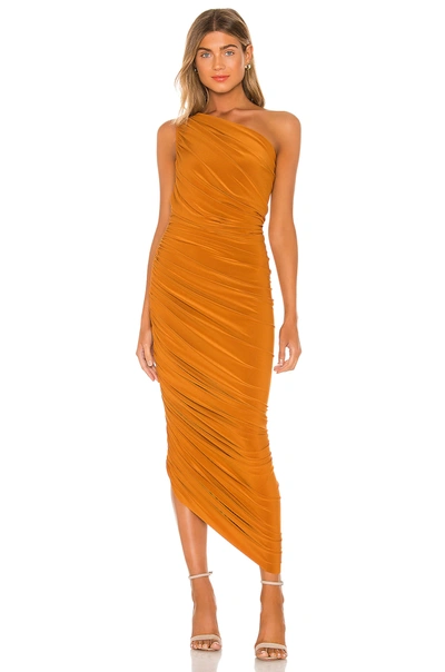 Norma Kamali Diana Gown In Bronze