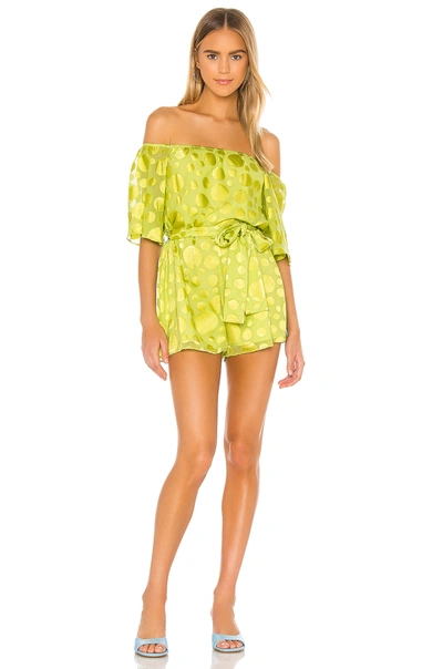 Shop Lovers & Friends Rumi Romper In Citron Green