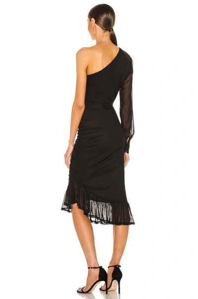 Shop 525 One Sleeve Dress In Black