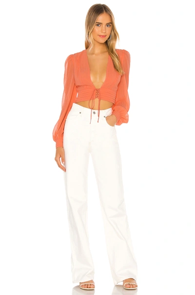 Shop Nbd Laila Top In Coral