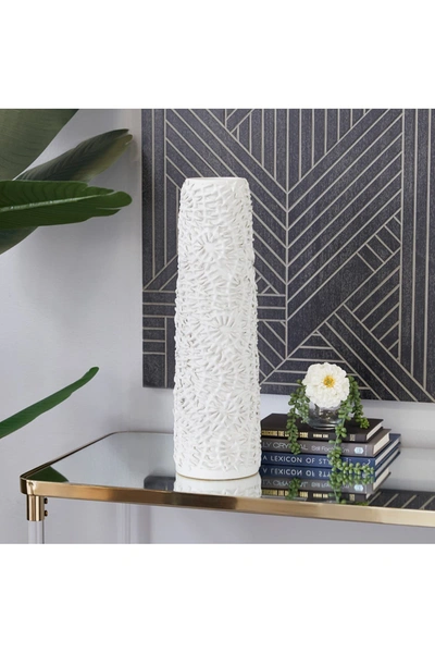 Willow Row White Ceramic Contemporary Vase In White