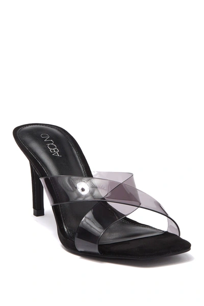 Shop Abound Bea Clear Strap Dress Sandal In Black Faux Suede