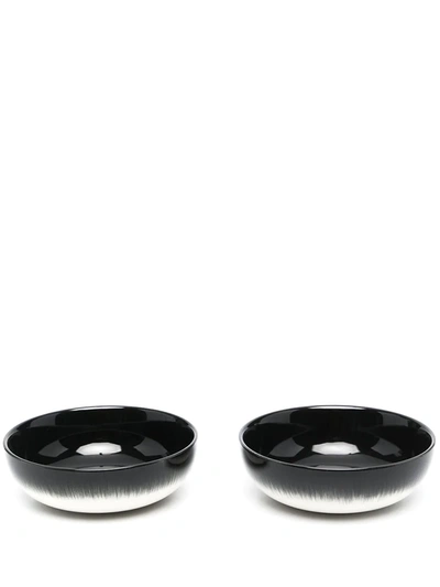 Shop Ann Deumelemeester X Serax Light And Shadow Ceramic High Plate In Black