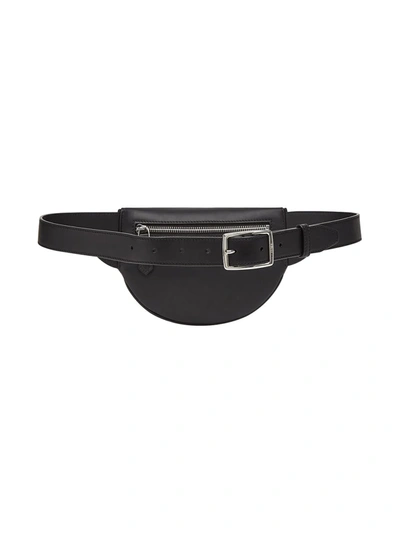 Shop Fendi Debossed-logo Small Belt Bag In Black