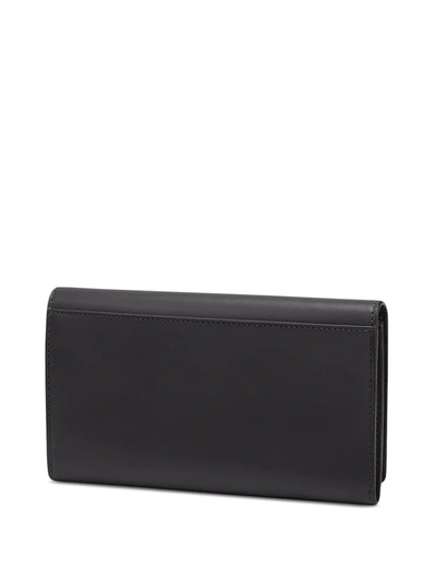 Shop Fendi Logo-debossed Continental Wallet In Black