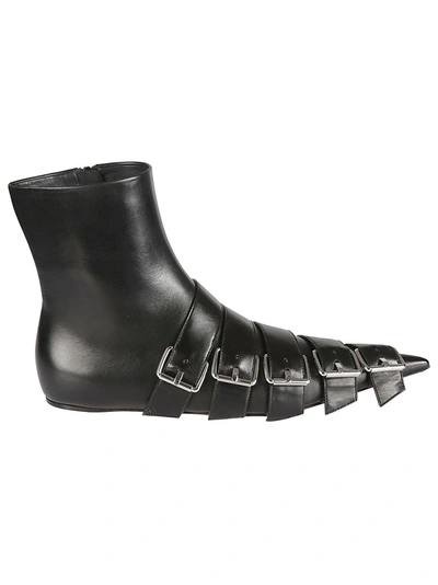 Shop Balenciaga Buckle Boots In Black/silver