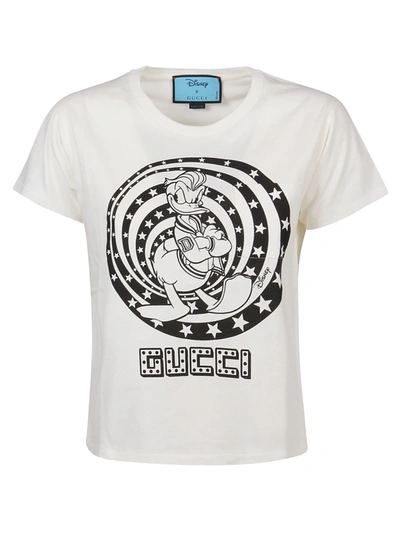 Shop Gucci Printed Cotton T-shirt In Sunlight