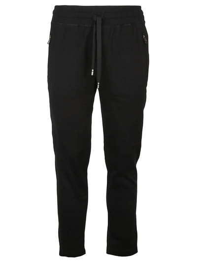 Shop Dolce & Gabbana Rear Logo Patched Track Pants In Black