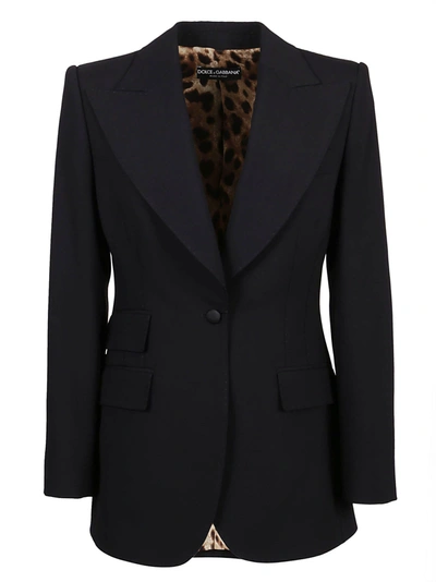 Shop Dolce & Gabbana Classic Plain Blazer In Black