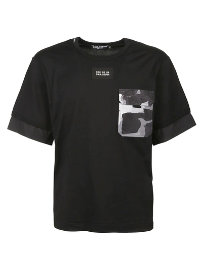 Shop Dolce & Gabbana Patched T-shirt In Black