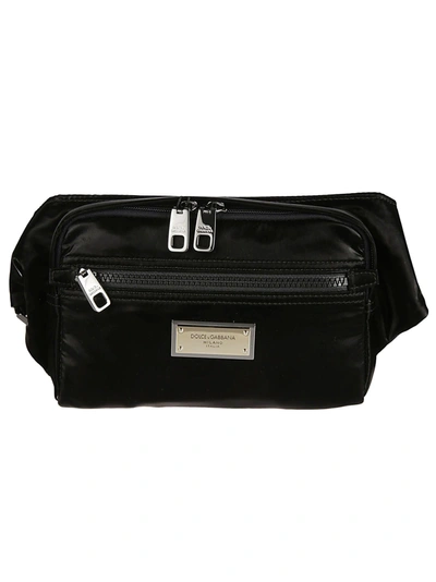 Shop Dolce & Gabbana Marsupio Nylon Belt Bag In Black