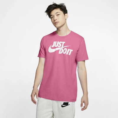 Shop Nike Sportswear Jdi Men's T-shirt In Pinksicle,white