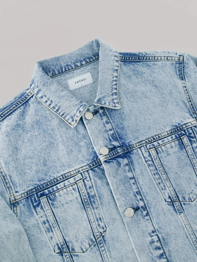 Shop Amendi Bill Denim Jacket In Arctic Ice