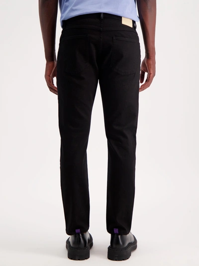 Amendi Lars Slim Tapered Leg Stretch Organic Cotton Jeans In Black