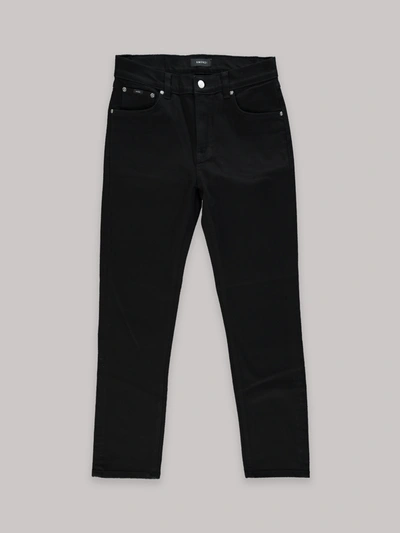 Amendi Lars Slim Tapered Leg Stretch Organic Cotton Jeans In Black