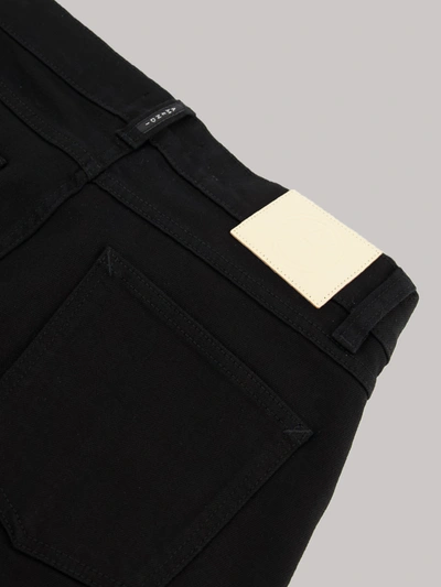 Amendi Lars Slim Tapered Leg Stretch Organic Cotton Jeans In Black