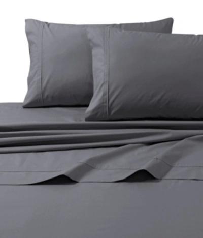 Shop Tribeca Living 300 Thread Count Cotton Percale Extra Deep Pocket Queen Sheet Set In Grey