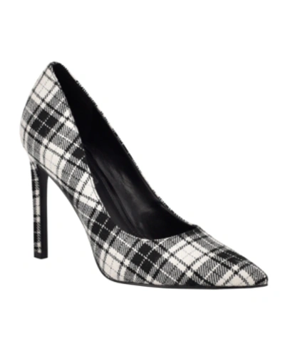 Shop Nine West Women's Tatiana Pointy Toe Pumps Women's Shoes In Black And White