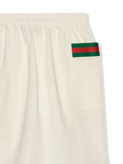 Shop Gucci Web-detail Skirt In White