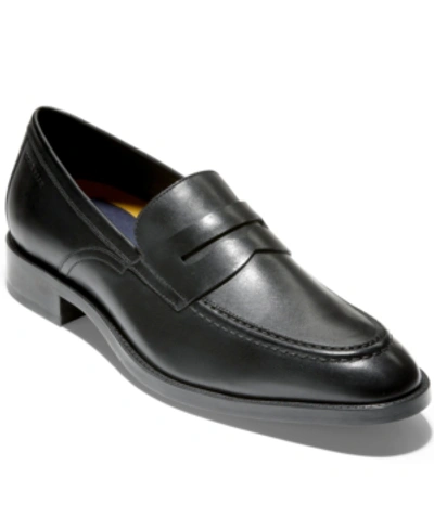 Shop Cole Haan Men's Hawthorne Slip-on Leather Penny Loafers In Black