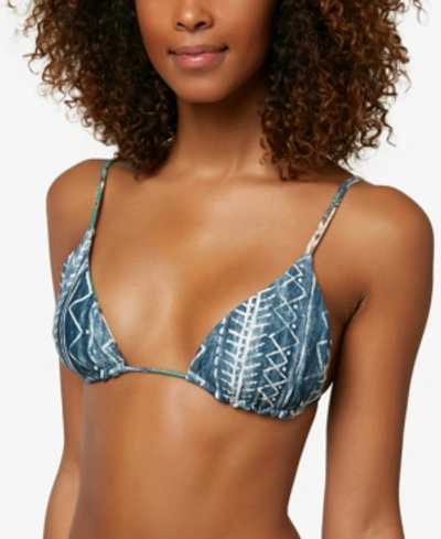 Shop O'neill Juniors' Cayo Westerly Reversible Triangle Bikini Top Women's Swimsuit In Moss