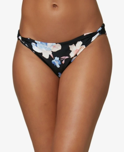 Shop O'neill Juniors' Sunset Seabright Twist Bikini Bottoms Women's Swimsuit In Black