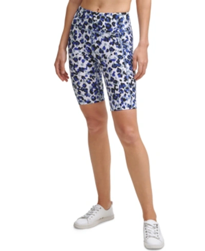 Shop Calvin Klein Performance High-waist Bike Shorts In Jaguar Bold Blue