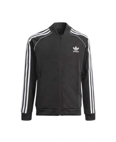 Shop Adidas Originals Big Boys Adicolor Sst Track Jacket In Black,white