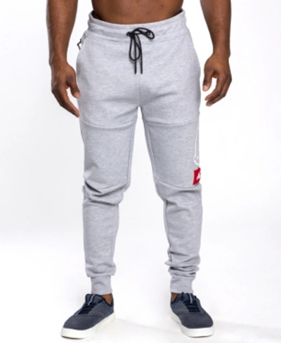 Shop Southpole Men's Astroboy Premium Power Fleece Chenille Patch Jogger Pants In Heather Gray