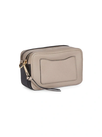 Shop Marc Jacobs Women's The Softshot Leather Camera Bag In Cement