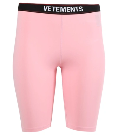 Shop Vetements Baby Pink Cycling Shorts