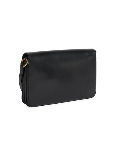 Shop Saint Laurent Women's Maillon Leather Crossbody Bag In Black