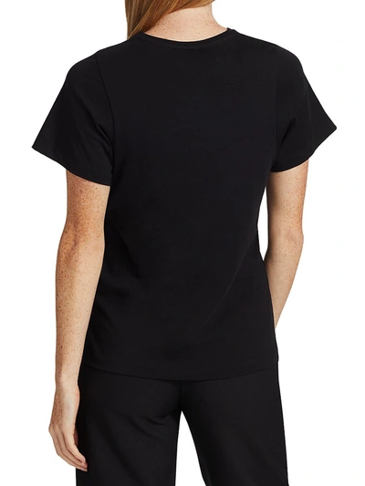 Totême Toteme Monogram-embroidered Curved T-shirt Women In Off White