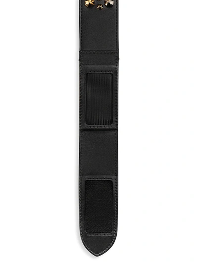 Shop Christian Louboutin Loubi Spike Leather Belt In Black Loubi Multi